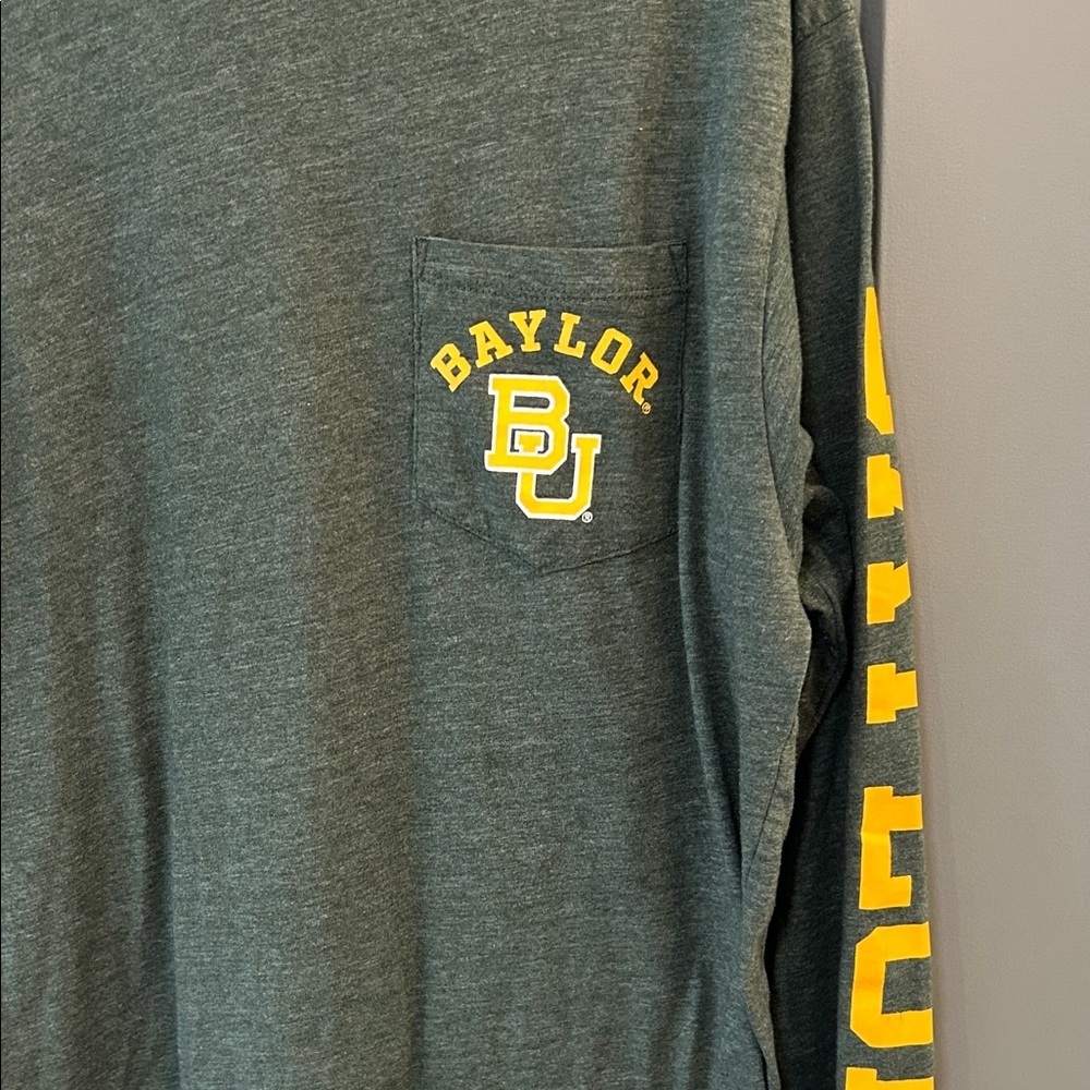 Comfort Colors Green Baylor Long Sleeve Shirt Size Large
